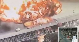 Wild video shows fireball consume Panama Canalâs Bridge of the Americas, killing one